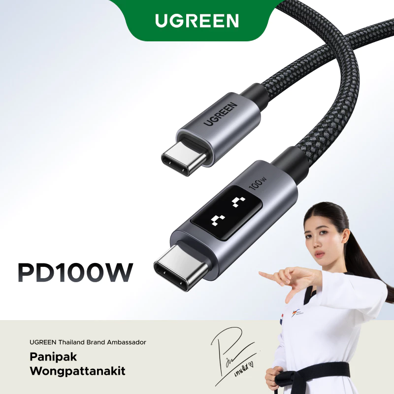 Ugreen Uno 100W Type C สายชาร์จเร็ว E-Marker สําหรับ iPhone 17 iPhone 16 Pro Max 15 Series Samsung S25 S24 S23 Ultra iPad Pro Macbook