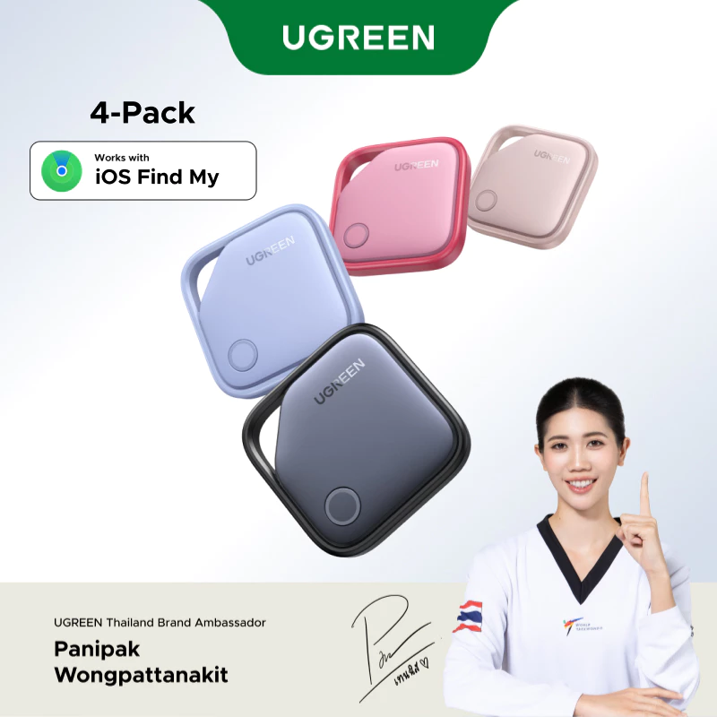 UGREEN SmartTag อุปกรณ์ใช้ค้นหาสิ่งของ แท็กอัจฉริยะ บลูทุธ5.0 สําหรับ เตือนใจป้องกันการสูญเสียโดยอัตโนมัติ อุปกรณ์ติดตามของหาย กระเป่าเงิน กุญแจ  GPS Tracker ใช้ง่าย ไร้สาย สำหรับ iPhone iPad Mac