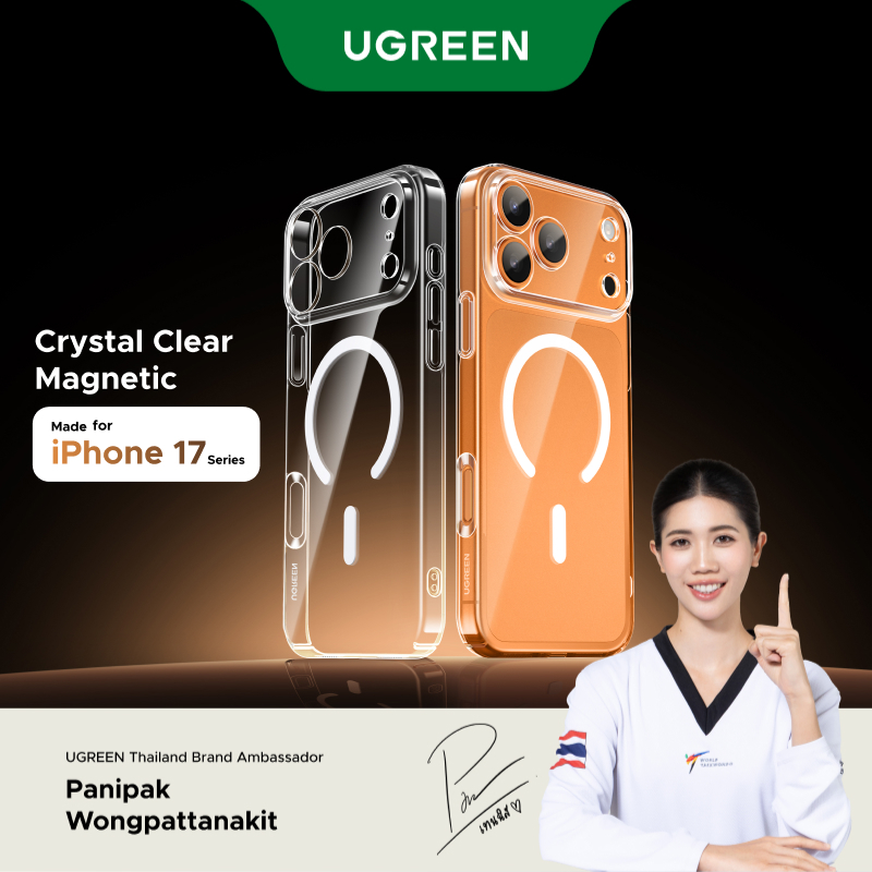 【for iPhone 17 Series】UGREEN Anti-Yellowing แม่เหล็กโปร่งใสเคสโทรศัพท์นวัตกรรม iCrystal Tech ป้องกัน