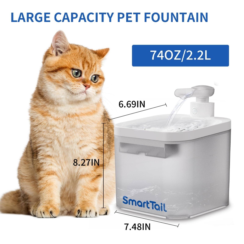 SmartTail อุปกรณ์ให้น้ำสัตว์เลี้ยงไร้สาย 2.2L – ตะกรับน้ำอัตโนมัติสำหรับแมวและสุนัข พร้อมเซ็นเซอร์ 4400mAh ราคา ถูกที่สุด ดีลบีเคเค แกลเลอรีภาพที่ 8