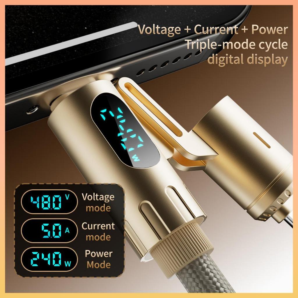 สายชาร์จ 4-in-1 PD 240W ชาร์จเร็วพิเศษ จอ LED อัจฉริยะ รูปที่ 3