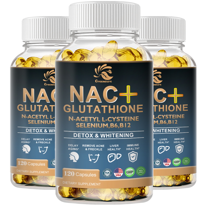 แคปซูลกลูต้า GLUTA NAC ผิวขาวกระจ่างใส ลดฝ้าจุดด่างดำ | ดีท็อกซ์ตับ เสริมภูมิคุ้มกัน