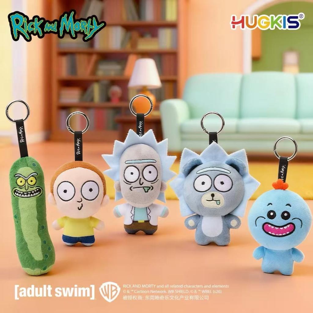 HUGKIS Rick และ Morty จี้สินค้าดองแตงกวาจี้ตุ๊กตาอินเทรนด์เล่นตุ๊กตาของขวัญ