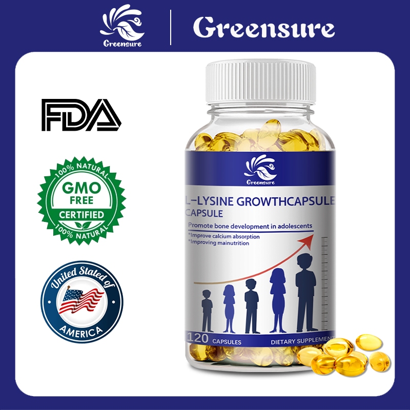 การเจริญเติบโตของความสูง แคปซูลแอล-ไลซีนส่งเสริมการเจริญเติบโตของกระดูกเพิ่มความสูงวิตามินเพื่อการเจริญเติบโตของเด็กและผู้ใหญ