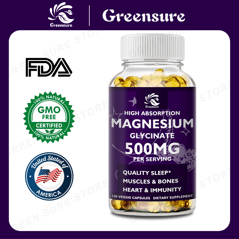 Magnesium Glycinate Capsules-รองรับกระดูก, Immune ,Mood, Heart Health,ช่วยให้การนอนหลับตามธรรมชาติ