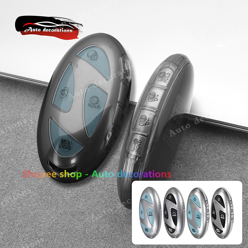 Hyundai Tucson/Santafe ฝาครอบกุญแจโปร่งใสกันน้ําเรียบง่ายและทนต่อการสึกหรอ keyless