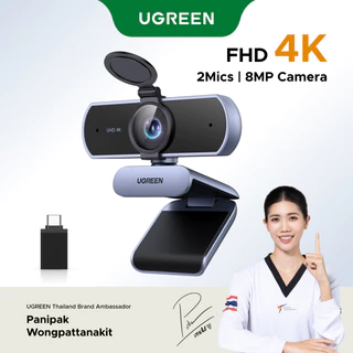 UGREEN กล้องภายนอกคอมพิวเตอร์ USB 1080P 30FPS 200W พิกเซล โฟกัสคงที่ ไมโครโฟนในตัว พร้อมสายเคเบิล 2 เมตร