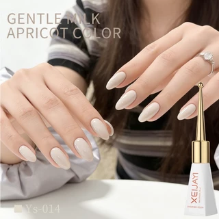 XEIJAYI 10ml-ยาทาเล็บเจลสีขาวแอปริคอทสไตล์ใหม่ ความมันวาวยาวนาน เหมาะสําหรับร้านทําเล็บและใช้ครอบครัว