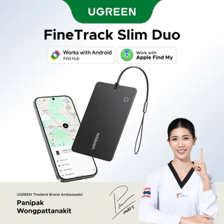 UGREEN FineTrack Slim Duo Smart Tag Smart Locator Anti Lost Tracker Finder Locator ใช้งานร่วมกับ iOS Android สําหรับ iPhone 16 Pro Max/15/14/iPad/Mac Samsung OPPO VIVO Xiaomi