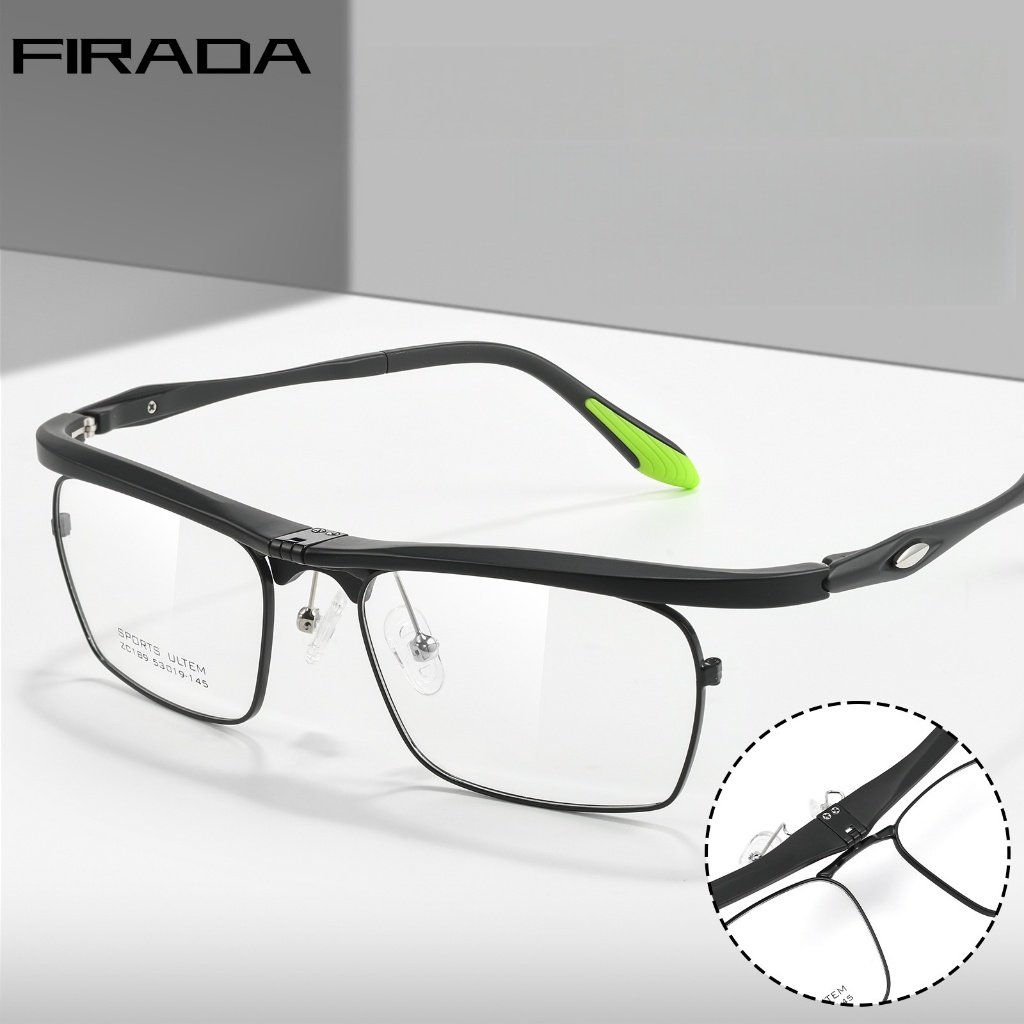 FIRADA กีฬาแว่นตา Retro Ultra Light แฟชั่นและสะดวกสบาย สำหรับท่านชายและท่านหญิง Z189C