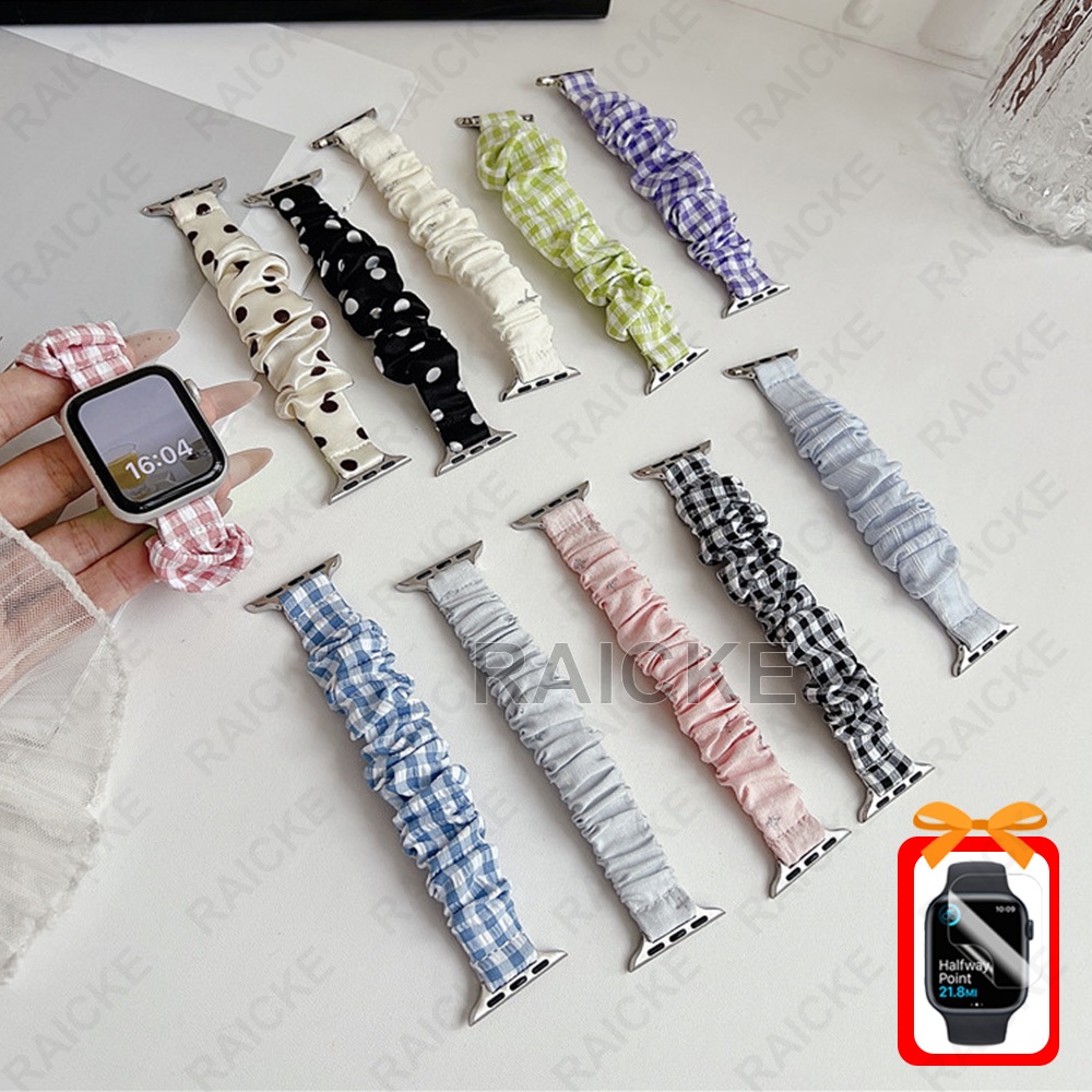สายรัดข้อมือผ้าไหมอ่อนสำหรับ iWatch Series 11/10/9/8/7/6/5/4/3 / SE Ultra 2 49mm 46mm 44mm 45mm 41mm