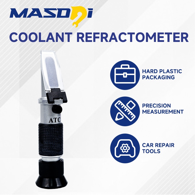 Masdsi Antifreeze Refractometer เครื่องทดสอบน้ําหล่อเย็นสําหรับตรวจสอบจุดเยือกแข็ง, เนื้อหาของ Ethene Glycol, สภาพกรดแบตเตอรี่, เครื่องทดสอบน้ําหล่อเย็น