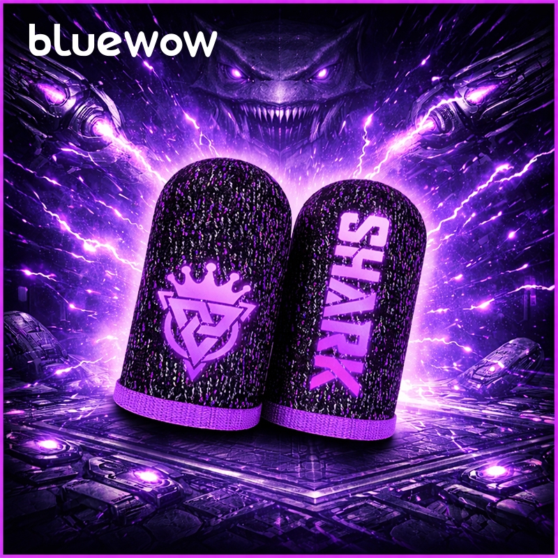 BlueWow ปลอกแขนนิ้วสําหรับเล่นเกมป้องกันเหงื่อความไวแสงสูงสัมผัสกันลื่นสําหรับเล่นเกมมือถือ PUBG COD