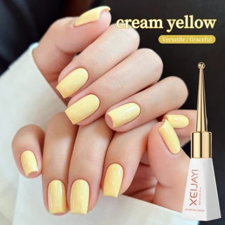 XEIJAYI 10ml – ยาทาเล็บเจลสีเหลืองครีมคลาสสิก, การเรนเดอร์สีติดทนนาน, เหมาะสําหรับทุกฤดูกาล