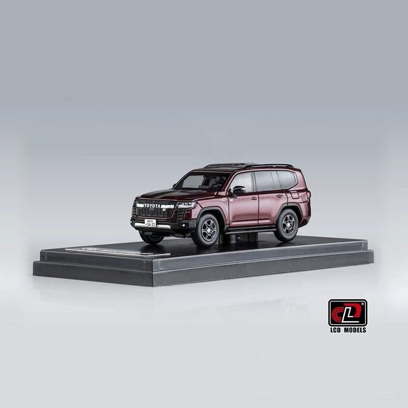 LCD 1: 64 Toyota Land Cruiser LC300 GR สีแดง SUV รถคอลเลกชันเครื่องประดับ