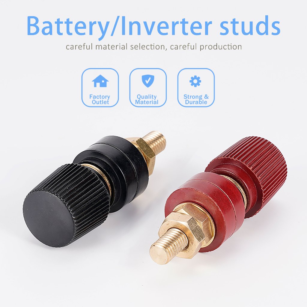 1 คู่เทอร์มินัลทองแดงบริสุทธิ์สูง 333 555 Series แบตเตอรี่ลิเธียมอินเวอร์เตอร์ลวด Bolt M5 M6 M8 M10 