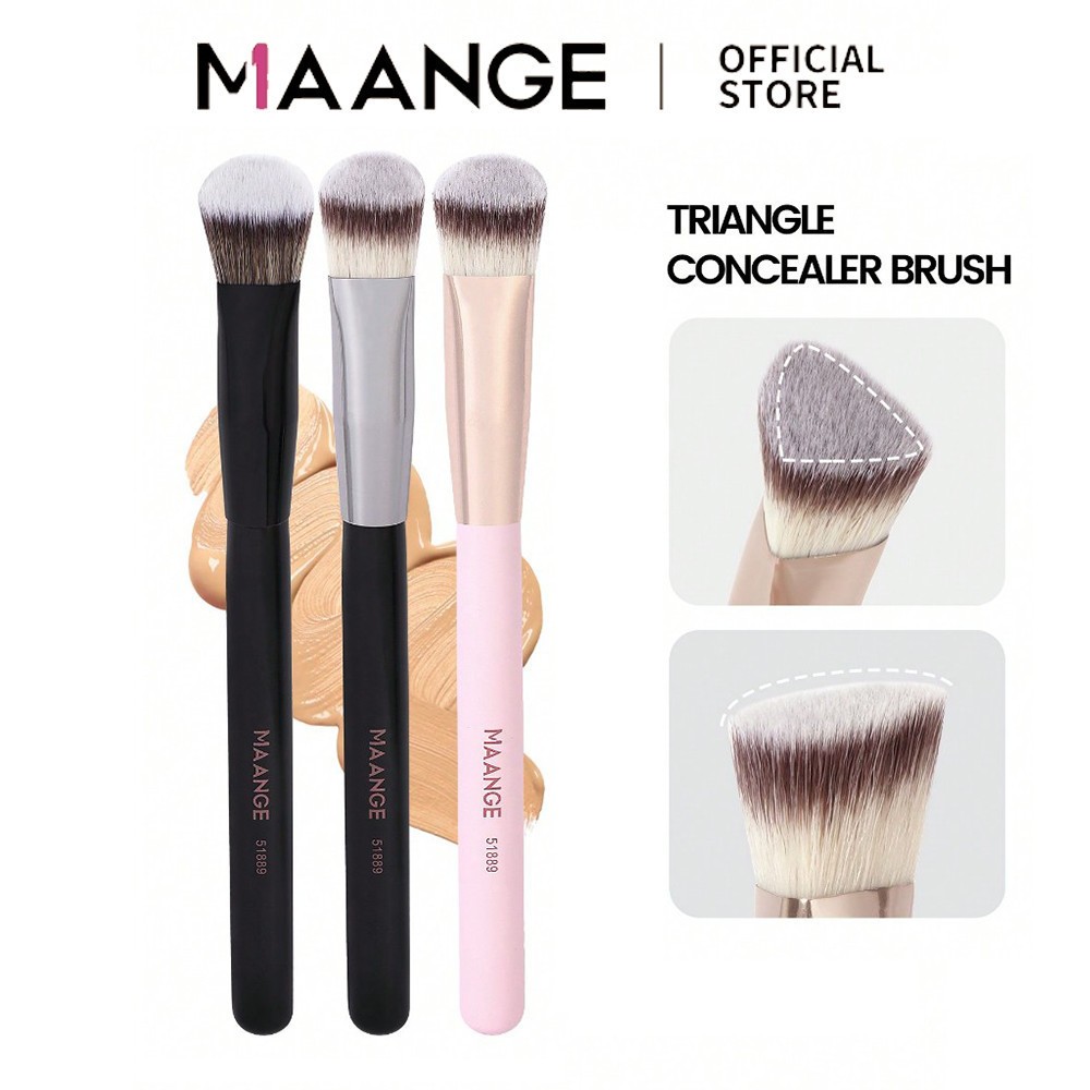 MAANGE แปรงคอนซีลเลอร์ทรงสามเหลี่ยม วัสดุเส้นใยไนลอนคุณภาพสูง ขนนุ่ม ปกปิดเต็มขั้น ล้างทำความสะอาดได้ 51889