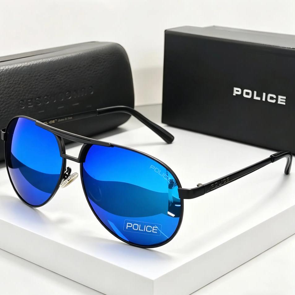 แว่นกันแดดนํ้าตาลผู้ชาย ป้องกัน UV กันแสง glare แบบกรอบใหญ่ สไตล์นักบิน ใช้ได้ทั้งตกปลาวิ่งเขาและขับรถ