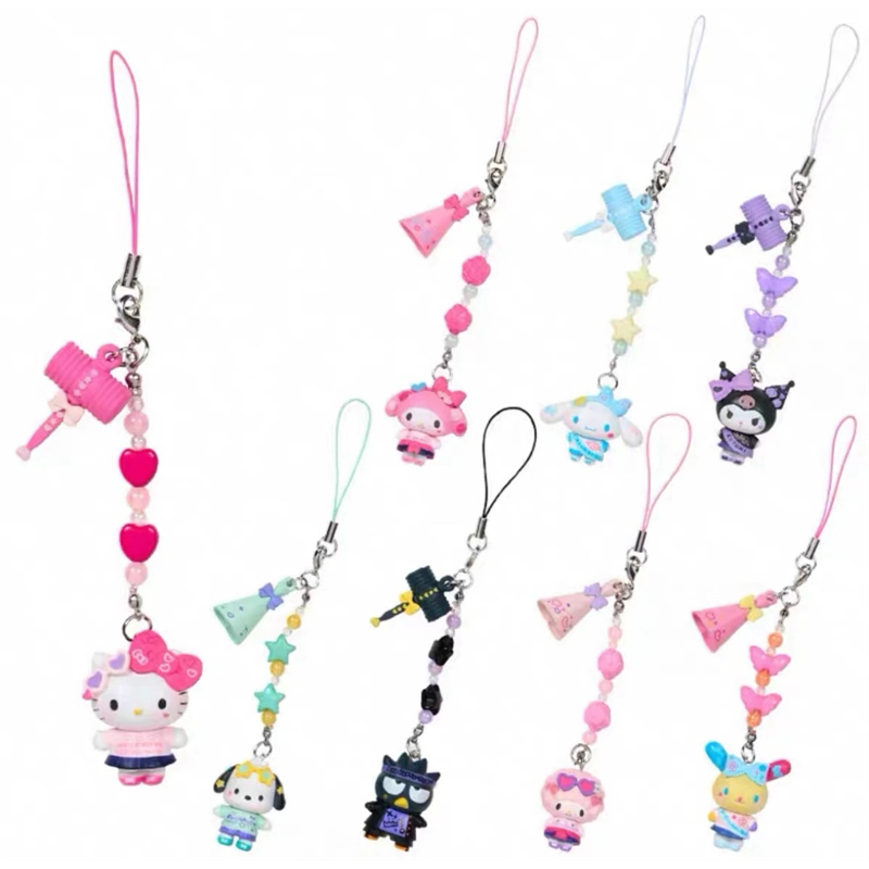 Glitter Festival Series Usahana Hello Kitty Pochacco My Melody หวานสายเปียโนพวงกุญแจโทรศัพท์แขวน Kaw