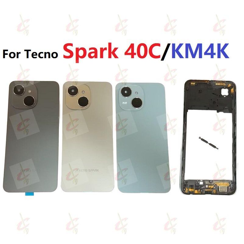 ฝาหลังสําหรับ Tecno Spark 40C กรอบกลาง KM4K