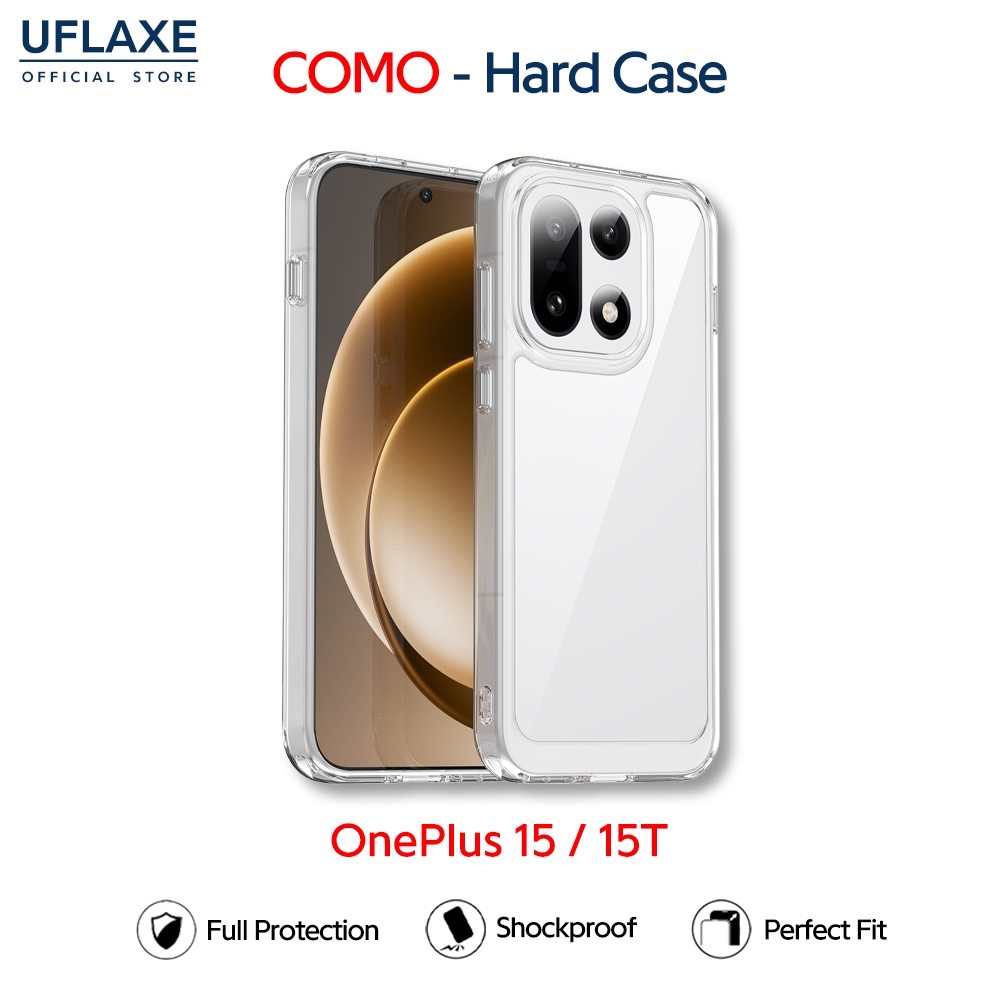 UFLAXE COMO - เคส OnePlus 15 / OnePlus 15T - เคสแข็งใสกันเหลืองกันกระแทก เคสโทรศัพท์บางเฉียบป้องกันรอยนิ้วมือ