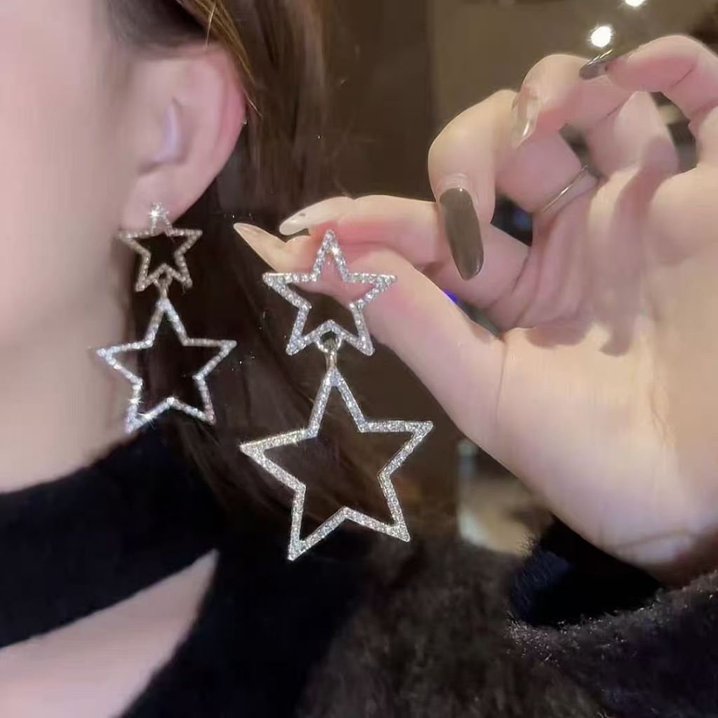 Strobe Star ต่างหู High-End หวานคูลคลาสสิกสำหรับสุภาพสตรี