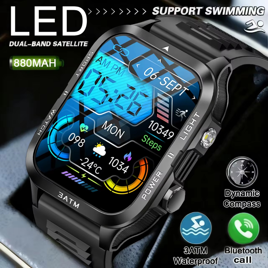 2026 ใหม่ LED ผู้ชาย Smartwatch บลูทูธ Talking Smartwatch Multi Sport โหมดสุขภาพกีฬากลางแจ้งสมาร์ทนา