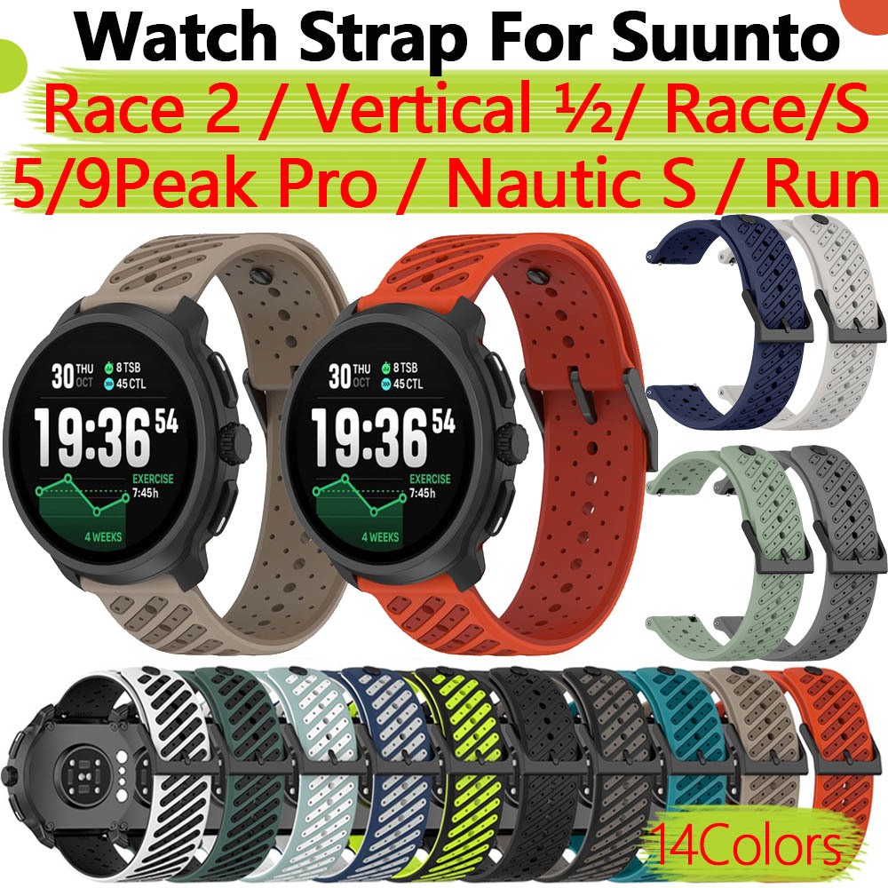 สายดูสำหรับ Suunto Race 2 Run Race S Vertical 2 Nautic S 5 9Peak Pro สไตล์เดียวกันอย่างเป็นทางการ
