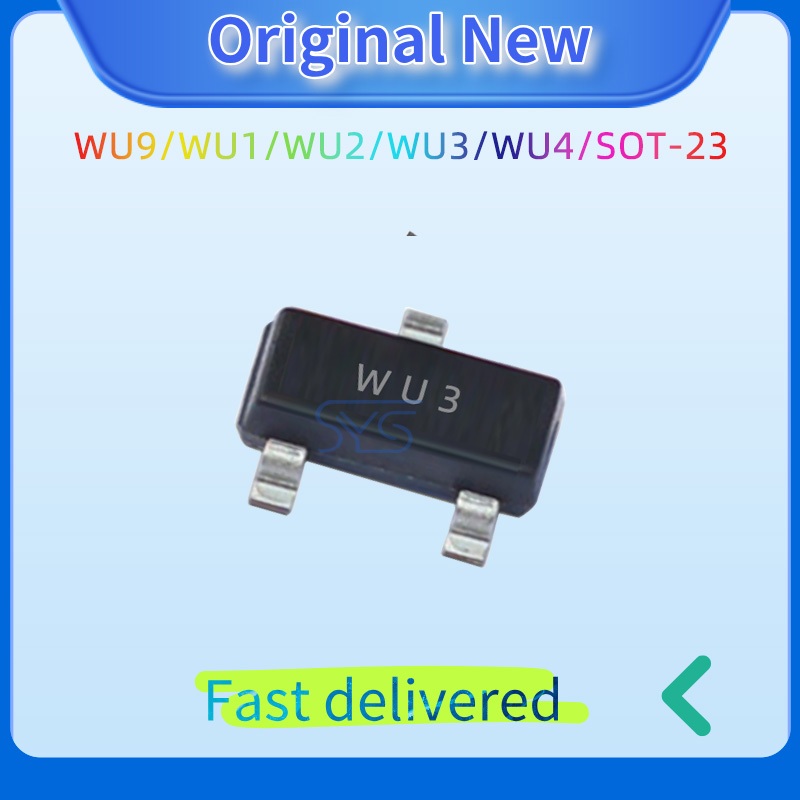 20pcs Original PESD3V3/5V2/12V/15V/24VS2UT ผ้าไหมพิมพ์ WU9/WU1/WU2/WU3/WU4 Patch SOT23
