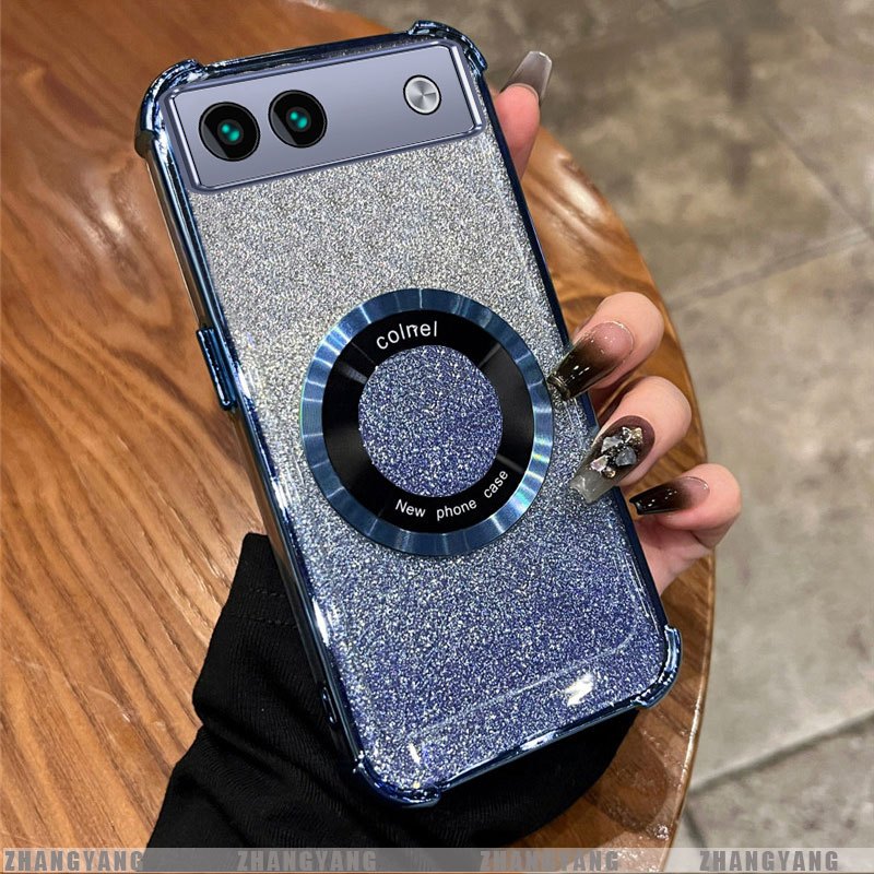 เคสสําหรับ Google Pixel 7 Pixel 7A Pixel 7 Pro Electroplated สี่มุม anti drop flash powder เคสโทรศัพ