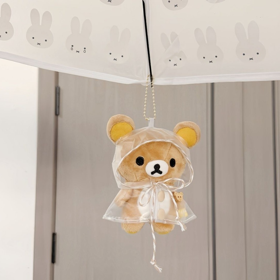 ชุดเสื้อกันฝน+หมวก ตุ๊กตา ขนาด 10/13 ซม. ผ้าฝ้าย