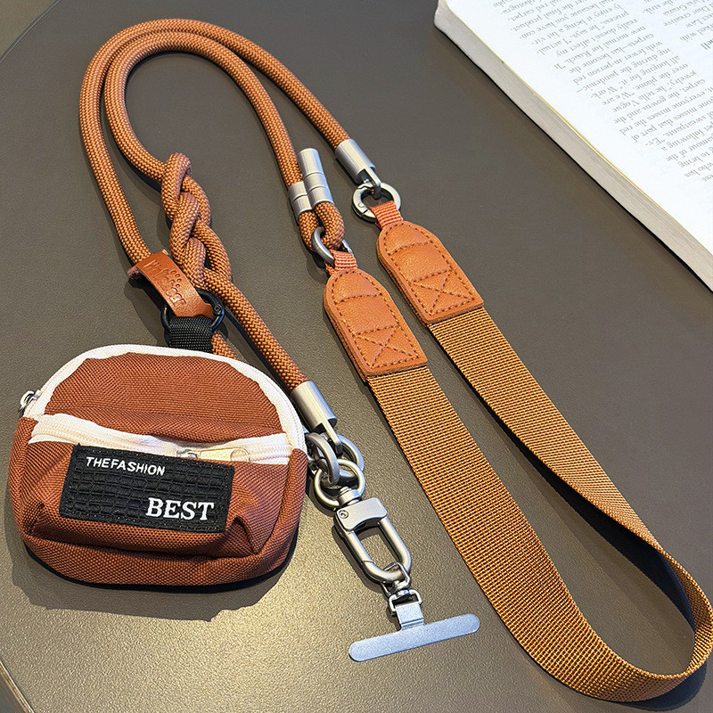 สายรัดปรับได้กระเป๋าใส่เหรียญกลางแจ้ง Anti-theft โทรศัพท์มือถือ Lanyard Crossbody ด้านข้างกลับรุ่นกว้างปรับ High-End มัลติฟังก์ชั่นโทรศัพท์ Lany