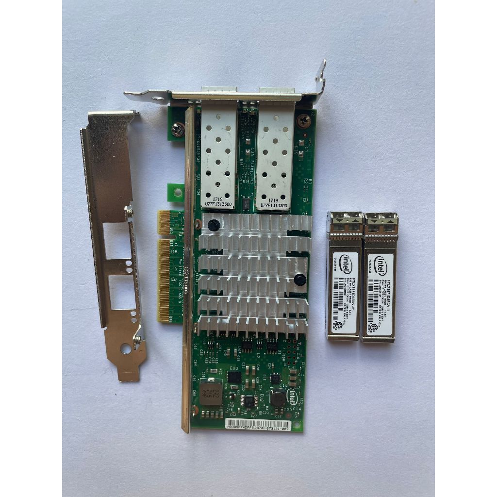 [สต๊อกพร้อม] intel X520-DA2 รุ่น DELL XYT17 942V6 FTKMY VFVGR intel82599ES ชิปหลักการ์ดเครือข่ายพอร์