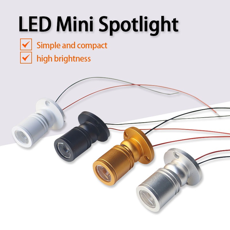 Mini LED สปอตไลท์ 3W AC110V 220V LED เพดานลง DC12V พื้นผิวติดตั้งหลอดไฟสําหรับตู้เคาน์เตอร์เครื่องประดับตู้โชว์