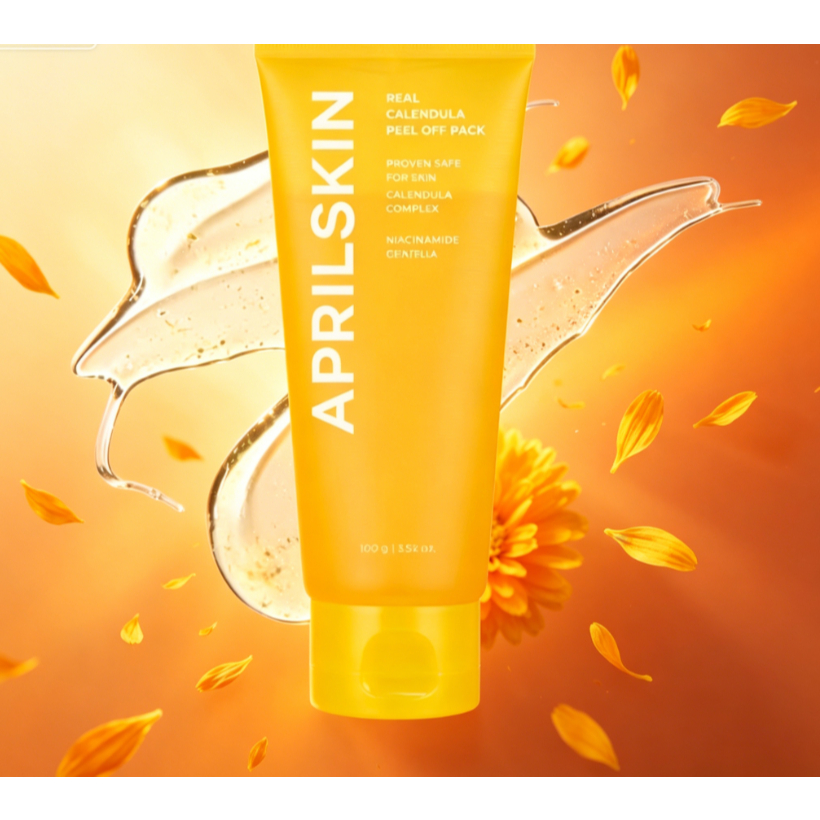 APRILSKIN Real Calendula Peel Off Mask Gentle Exfoliating & Pore Cleanser Mask