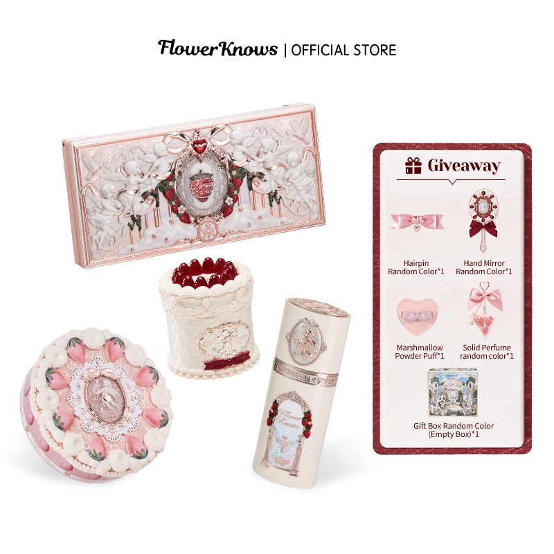 Flower Knows Strawberry Cupid Collection ชุดของขวัญแต่งหน้า ของขวัญสําหรับเพื่อน