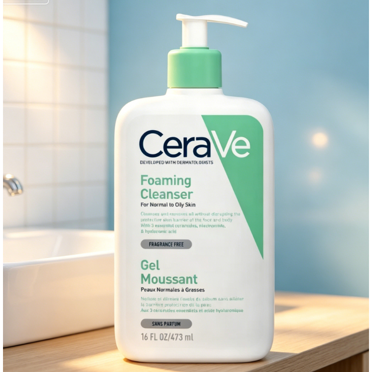 Cerave Foaming Cleanser สําหรับผิวธรรมดาถึงผิวมัน 473ml