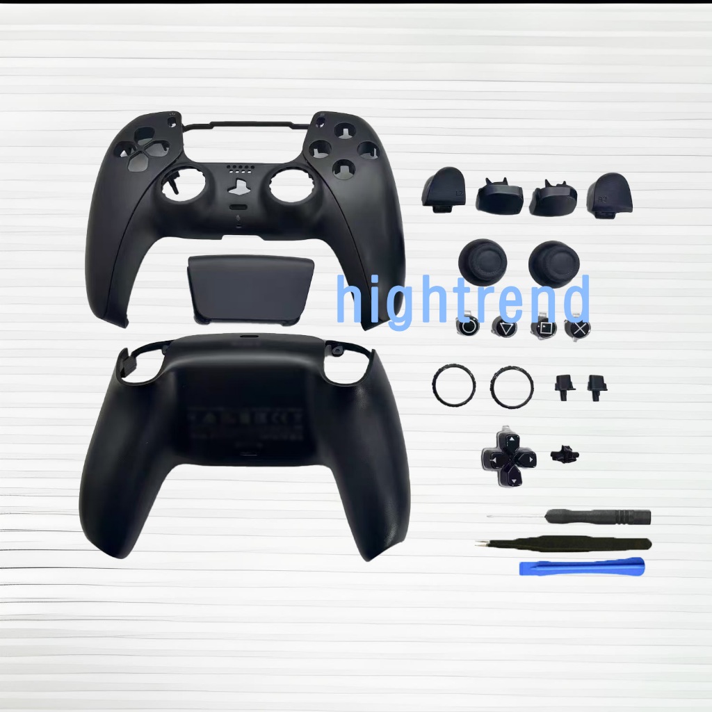 เปลือก PS5 สีดำขาว Midnight พร้อมปุ่มไหล่ – DIY สำหรับเกมเมอร์ตัวโปร