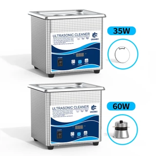 Granbo 2L เครื่องทําความสะอาดอัลตราโซนิกการสั่นสะเทือนความถี่สูง 40kHz/ปรับความร้อนสําหรับซักผ้าเครื่องประดับแว่นตานาฬิกา