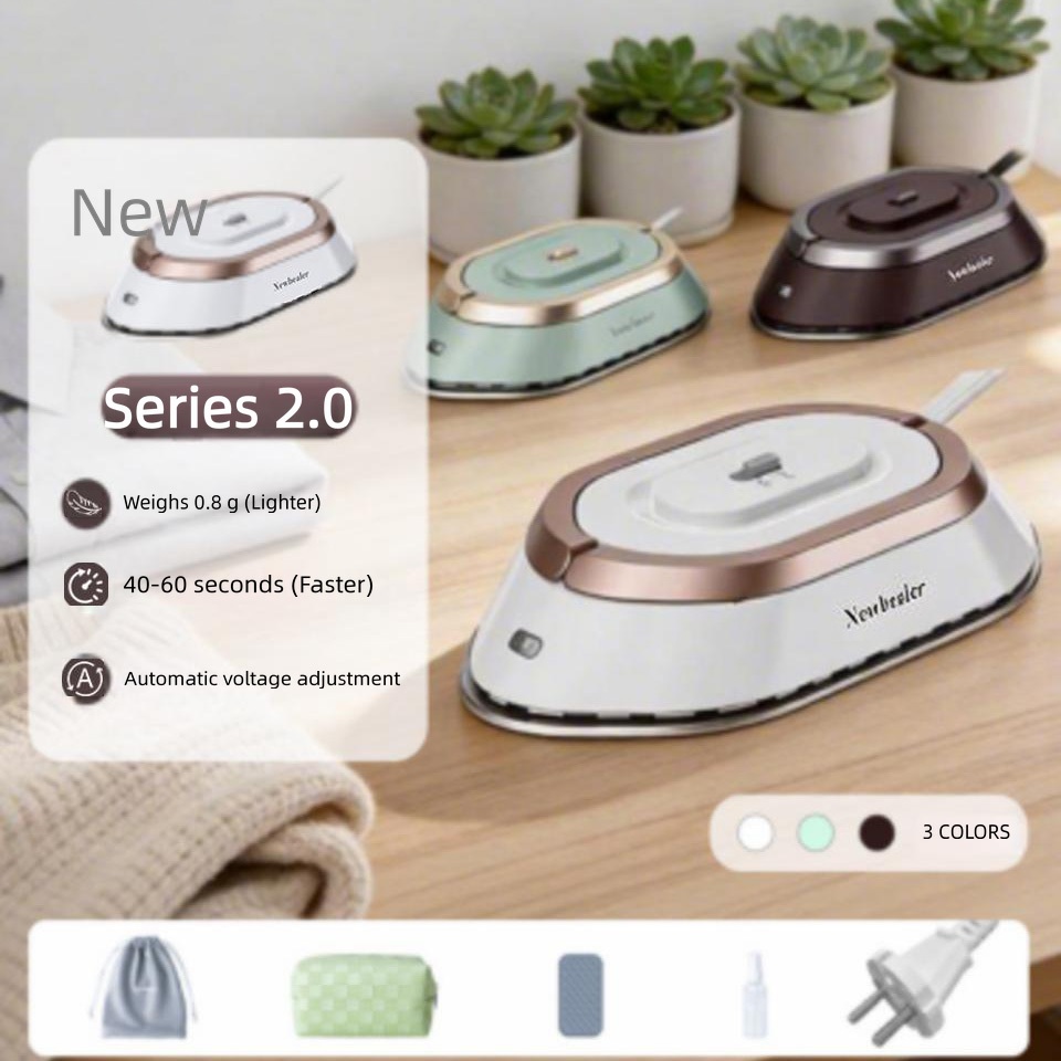 Yunchi เตารีดขนาดเล็กสําหรับเสื้อผ้า Travel เตารีดแห้ง 110V/220V Dual-Voltage 30S Preheating แบบพกพา