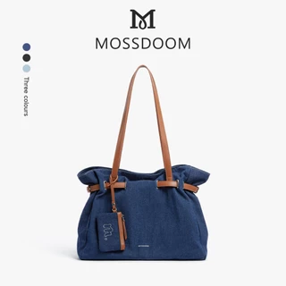 MOSSDOOM Letty bag กระเป๋าสะพายไหล่ ดีไซน์ผ้ายีนส์ ใบใหญ่ จุของได้เยอะ