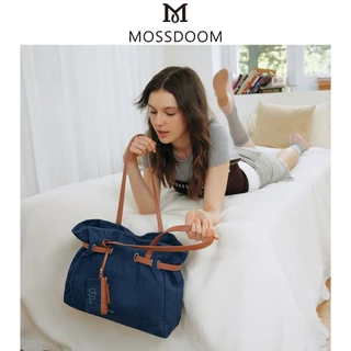 MOSSDOOM Letty bag กระเป๋าสะพายไหล่ ดีไซน์ผ้ายีนส์ ใบใหญ่ จุของได้เยอะ