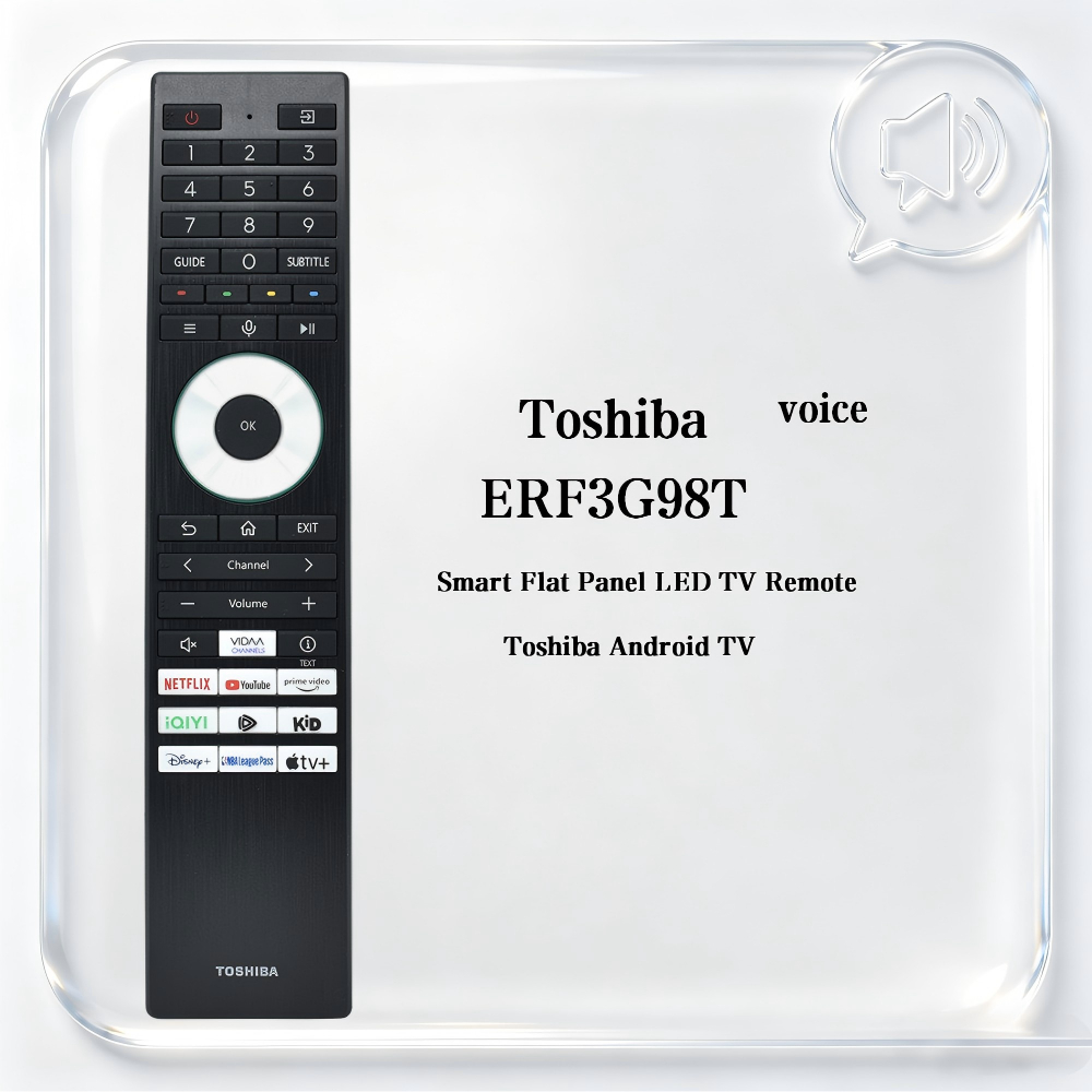 เข้ากันได้กับโตชิบา ERF3G98T สมาร์ทแท็บเล็ต LED TV รีโมทคอนโทรล, เหมาะสําหรับโตชิบา 4K ความละเอียดสู