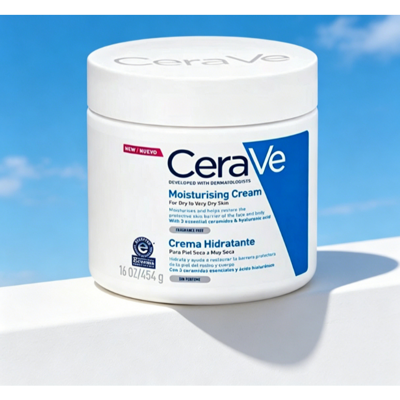 CeraVe Moisturizing Cream 454g ไฮเดรชั่นสําหรับผิวแห้งถึงผิวแห้งมาก