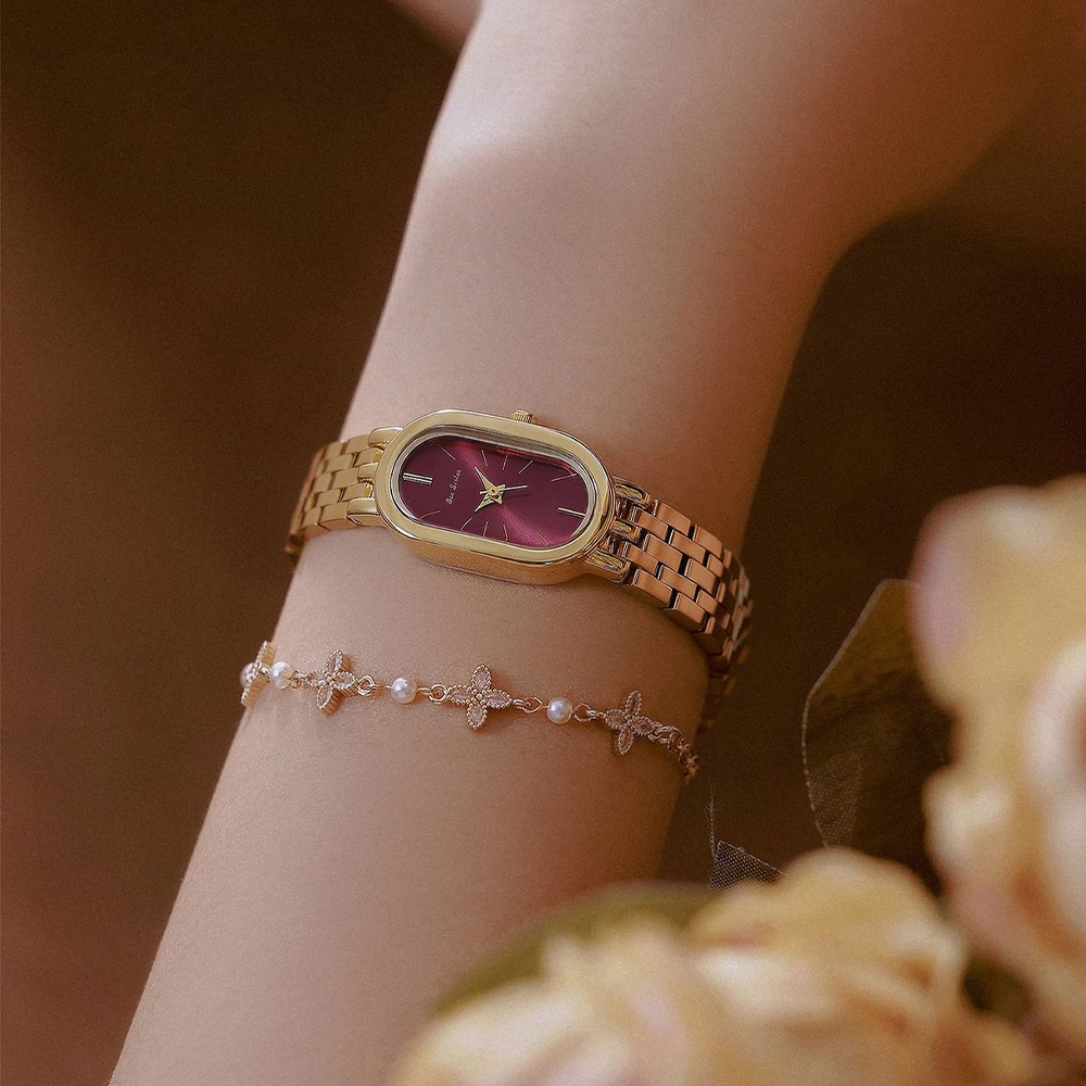 BS Bee Sister ยี่ห้อนาฬิกาข้อมือผู้หญิง 2026 Vintage Oval นาฬิกาผู้หญิงนาฬิกาควอตซ์