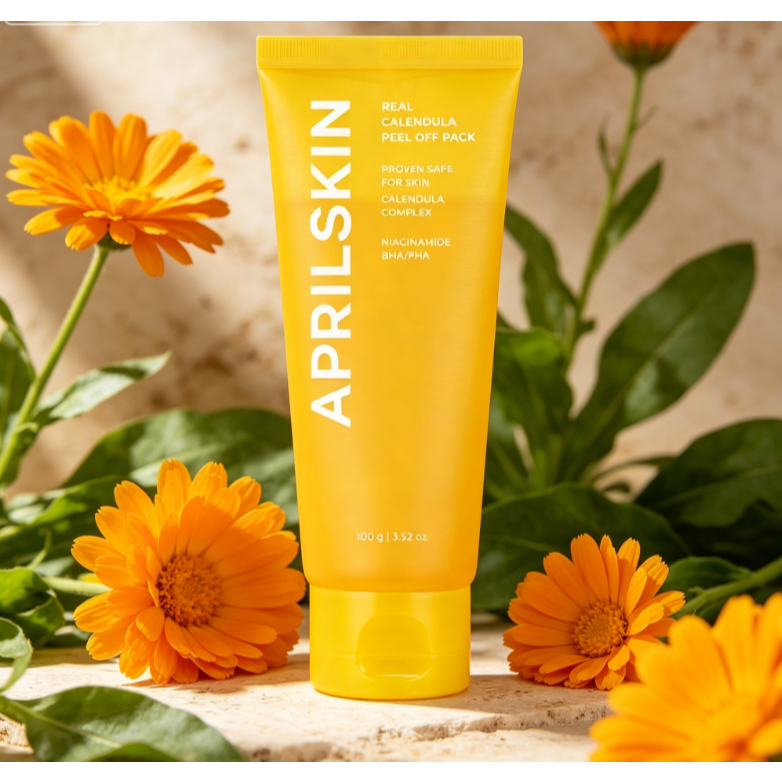 APRILSKIN Calendula Peel-Off Mask 100g ไบรท์เทนนิ่ง คลีนเซอร์