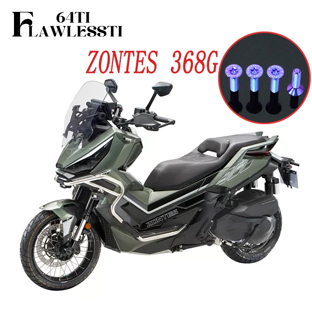 FLAWLESSTI ZONTES 368G น๊อตไททาเนียม เกรด5 อุดกระจก น็อตยึดขาปั้มล่าง น๊อตครอบหม้อน้ำ น็อตขาตั้ง