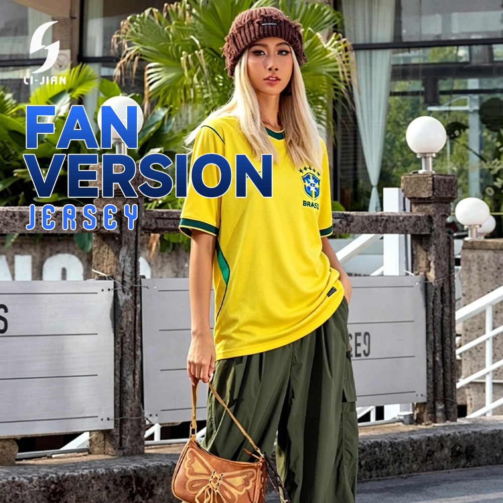 Bra Home Football Jersey - Fan Version - มีชื่อที่กําหนดเอง