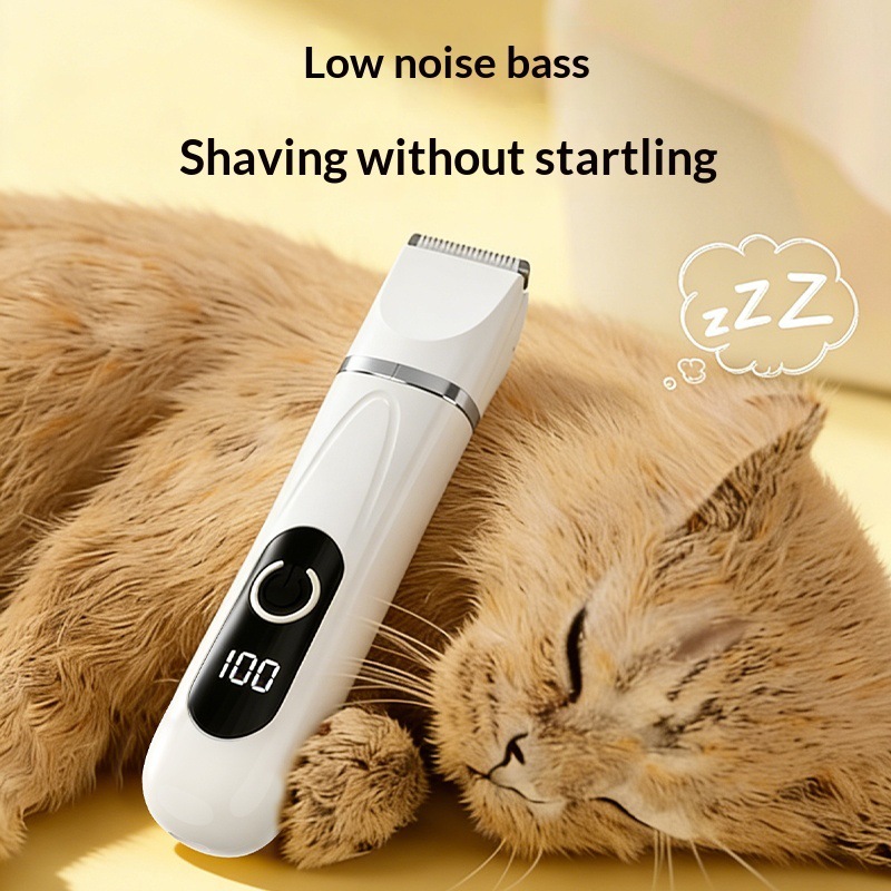 สุนัข Paw Trimmer 4-in-1 Quiet USB ชาร์จเครื่องโกนหนวดสัตว์เลี้ยง Grooming Kit - สําหรับลูกสุนัขสัตว์เลี้ยง Dachshund บ้านในร่ม Paw Claw ตัดตัด