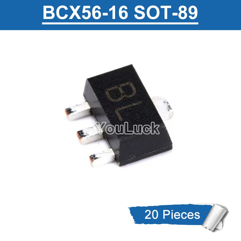 20 ชิ้น BCX56-16 เครื่องหมาย BL SOT-89 1A/80V NPN ทรานซิสเตอร์ใหม่เดิม
